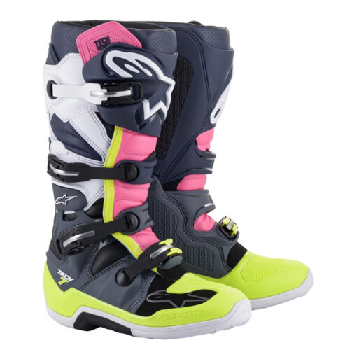 TECH 7 BOOTS DARK GREY/ DARK BLUE/PINK FLUO