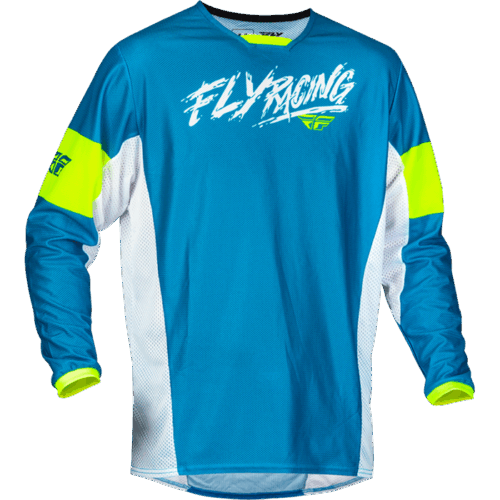 YTH KINETIC MESH KHAOS JERSEY BLUE/WHITE/HI-VIS