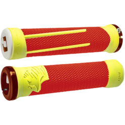 AG-2 SINGLE CLAMP LOCK-ON GRIP ORANGE/YELLOW 135MM