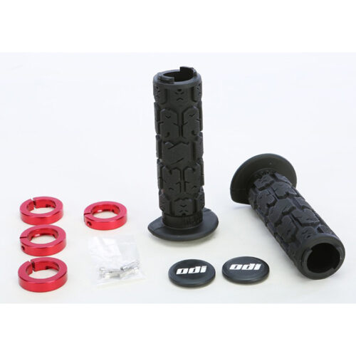 ATV ROGUE LOCKON GRIP 130MM BLACK/RED