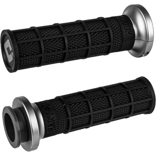 LOCK ON WAFFLE STYLE GRIPS BLK/GRAPHITE FOR CABLE THRTTLE