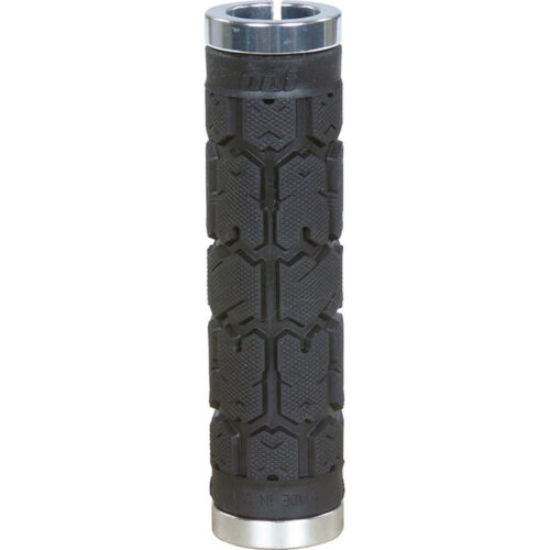 Rogue No Flange Lock-On Grips Black/Silver 130mm