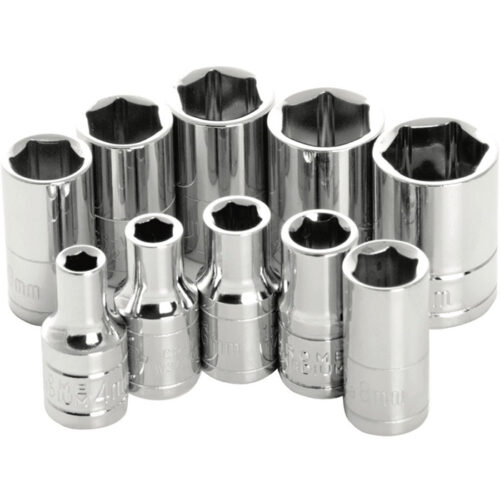 10 PC 1/4" MET SOCKET SET SHALLOW