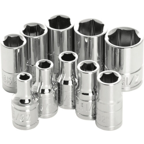 10 PC 1/4" SAE SOCKET SET SHALLOW
