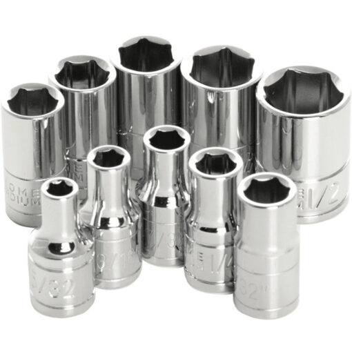 10 PC 1/4" SAE SOCKET SET SHALLOW