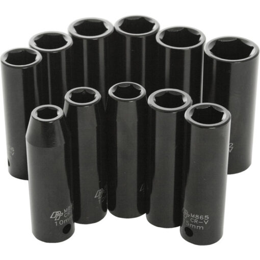 11 PC 1/2" MET IMP SKT SET DEEP