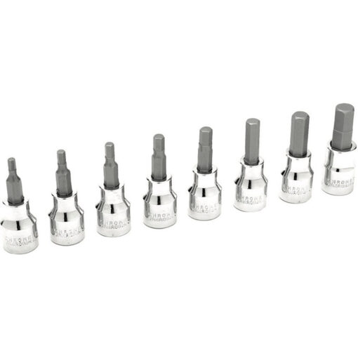 8 PC 3/8" SAE HEX BIT SET