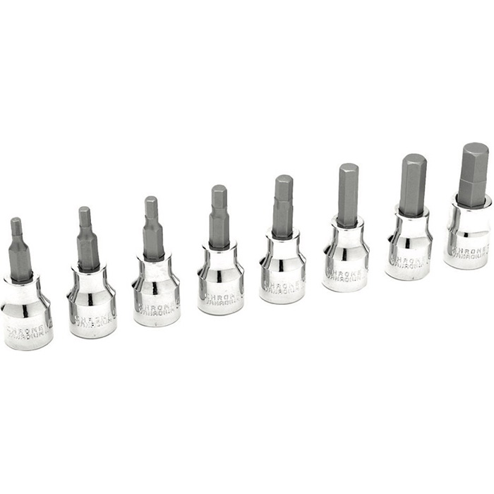 8 PC 3/8" SAE HEX BIT SET