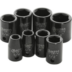 8 PC 3/8" SAE IMP SKT SET SHALLOW