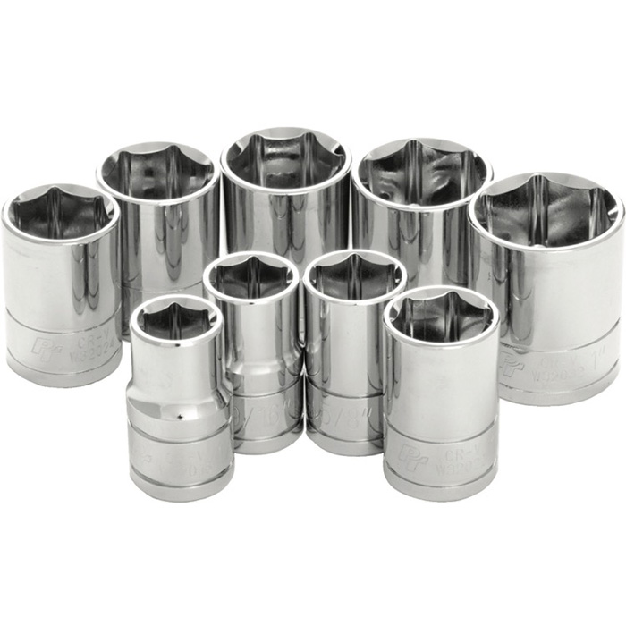 9 PC 1/2" SAE SOCKET SET SHALLOW