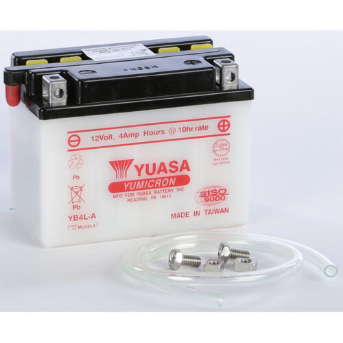 BATTERY YB4L-A CONVENTIONAL  Kawasaki KL600 1984-1985 Kawasaki KLR250 1985-2005