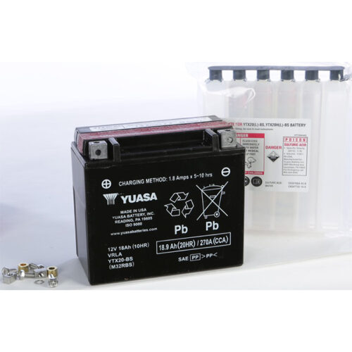 BATTERY YTX20-BS MAINTENANCE FREE  Harley-Davidson FXWG Wide Glide 1980-1986 Harley-Davidson FLST Softail Heritage 1986-1990 Harley-Davidson FLSTC Softail Heritage Classic 1988-1990 Harley-Davidson FLSTF Softail Fat Boy 1990-1990 Harley-Davidson FXS Low Ri