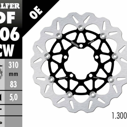 Rotor (disco de freno) GALFER Triumph Thruxton 1200 R 2016-2017  Bonneville T120 1200 2016-2  Triumph Thruxton 1200 R 16-17 Triumph Bonneville T120 1200 16-20 Triumph Street Triple 675R 13-16 Triumph Daytona 675R 13-18 Triumph Daytona 675 1