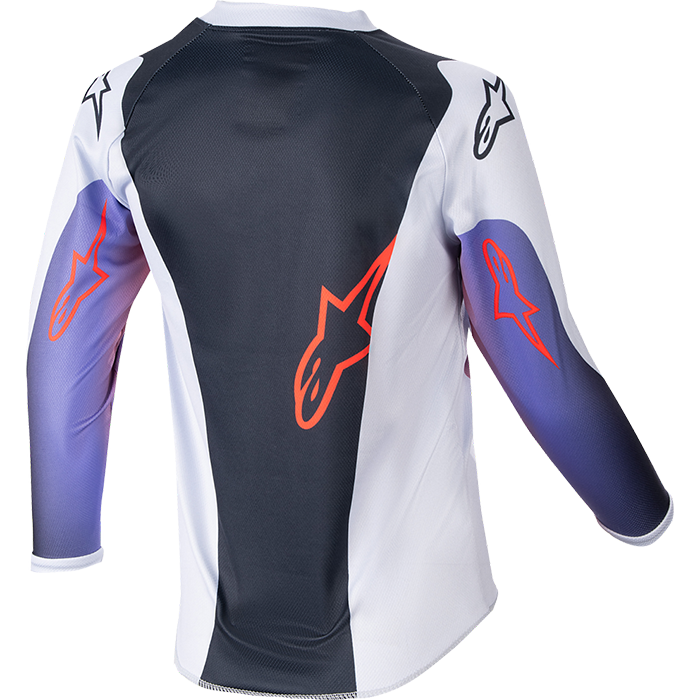KIDS RACER - GRAPHIC 1 JERSEY LT GREY/HOT ORNG/BLACK - Image 3