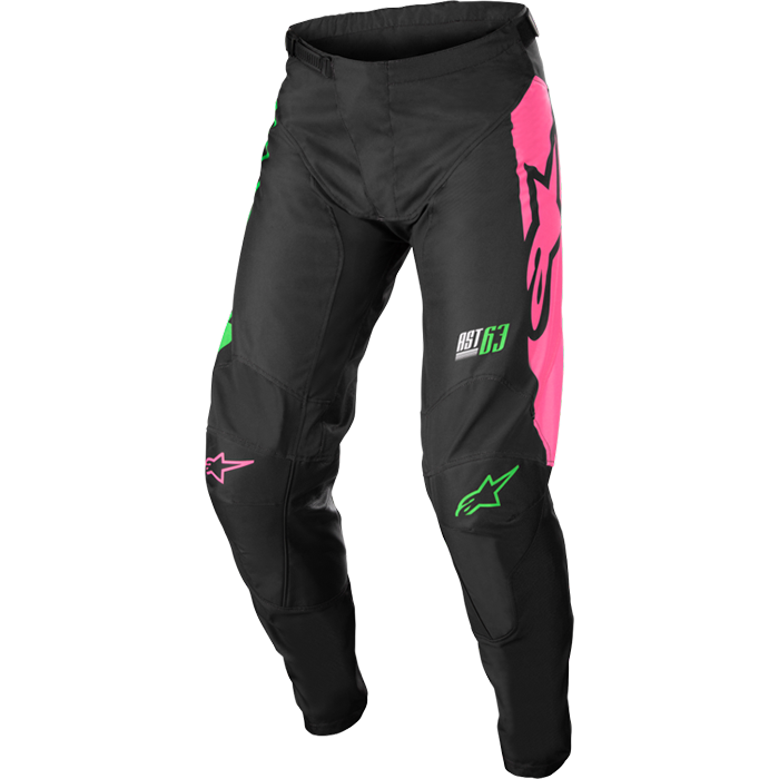 RACER COMPASS PANTS BLK/GRN NEON/PINK FLUO