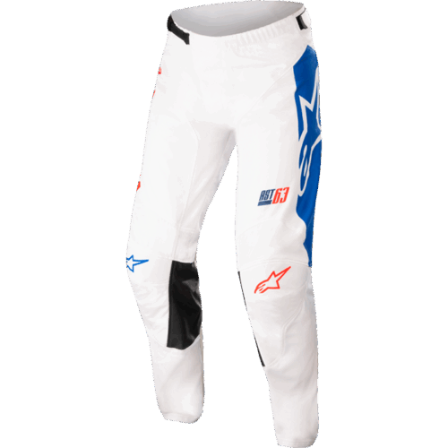 RACER COMPASS PANTS OFF WHITE/RED FLUO/BLUE