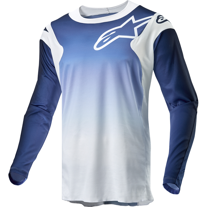 RACER HOEN JERSEY WHITE/DARK NAVY/LIGHT BLUE