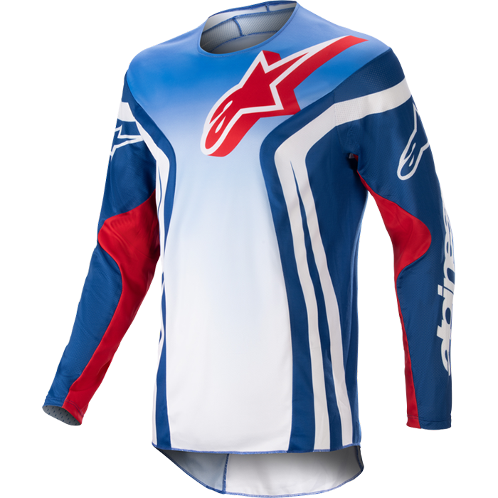 RACER SEMI JERSEY BLUE/HOT ORANGE