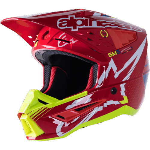 S-M5 ACTION HELMET RED/WHITE/YELLOW