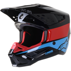 S-M5 BOND HELMET BLACK/RED/CYAN GLOSSY