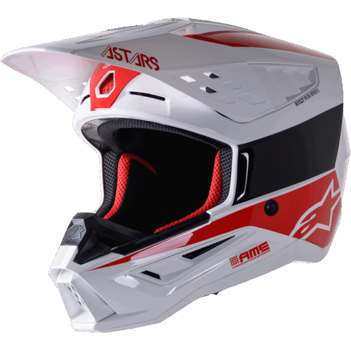 S-M5 BOND HELMET WHITE/RED GLOSSY