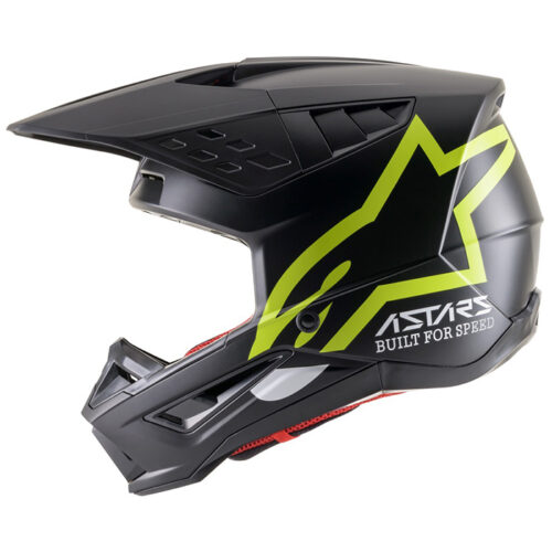 S-M5 COMPASS HELMET MATTE BLACK/YELLOW FLUO