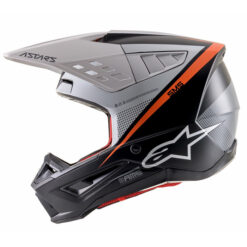 S-M5 RAYON HELMET MATTE BLK/WHT/ORANGE FLUO