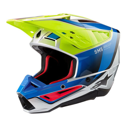 S-M5 SAIL HELMET YLW FLUO/ENAMEL BLU/SLV G