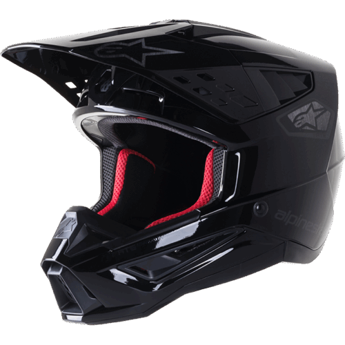 S-M5 SCOUT HELMET BLACK/SILVER GLOSSY