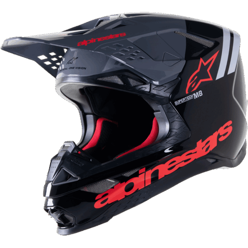 S-M8 RADIUM 2 HELMET BLACK/NEON RED