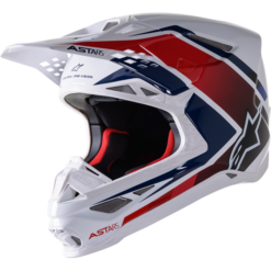 S.TECH S-M10 CARBON META2 HELMET WHT/RED/BLUE GLOSSY