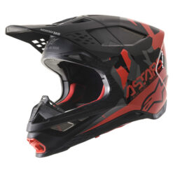 S.TECH S-M8 ECHO HELMET BLACK/GREY/RED FLUO/M&G