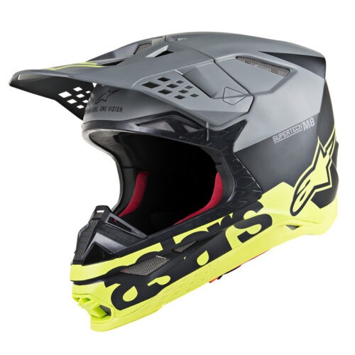S.TECH S-M8 RADIUM HELMET BLACK/GREY/YELLOW