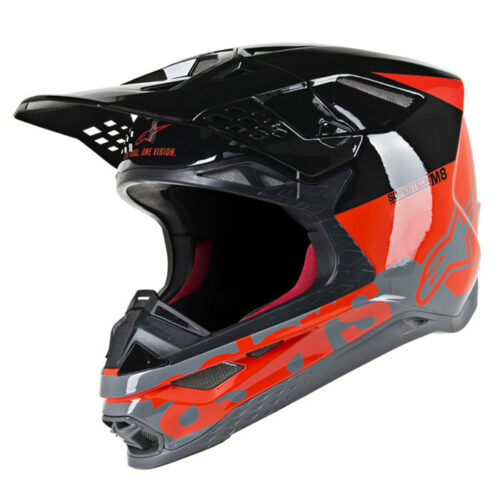 S.TECH S-M8 RADIUM HELMET RED/BLACK/GREY