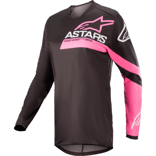 STELLA FLUID CHASER JERSEY BLACK/PINK FLUO