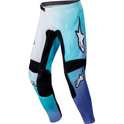 STELLA FLUID PANT WHITE/TURQUOISE SZ