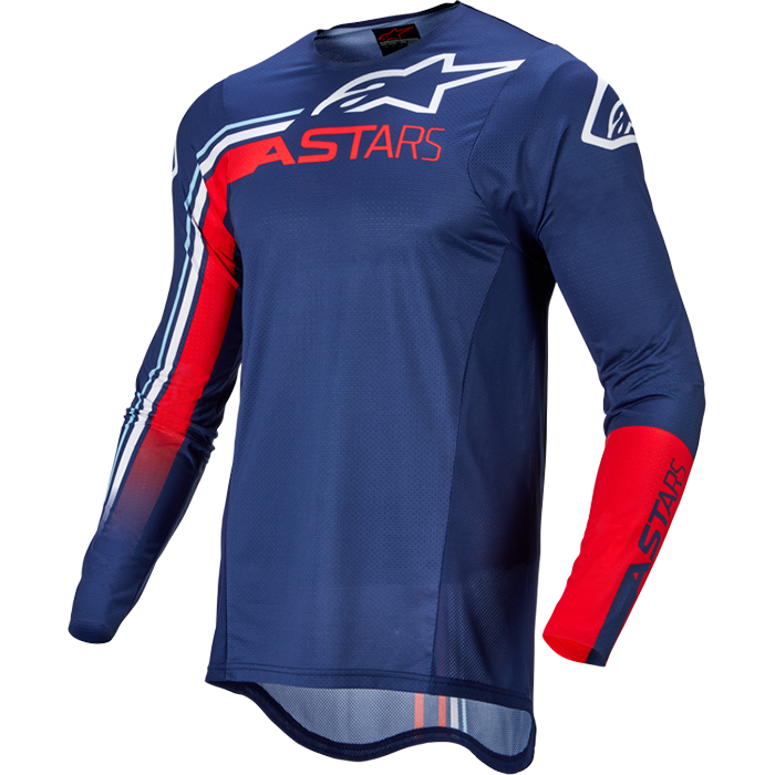 SUPERTECH BLAZE JERSEY DARK BLUE/BRIGHT RED/WHITE
