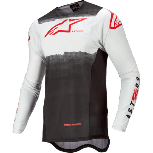 SUPERTECH FOSTER JERSEY WHITE/BLACK/RED FLUO
