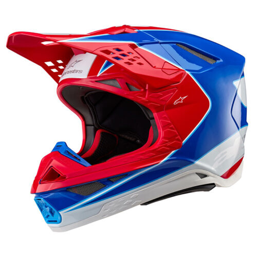 SUPERTECH S-M10 BALE HELMET BRIGHT RED/BLUE GLOSSY