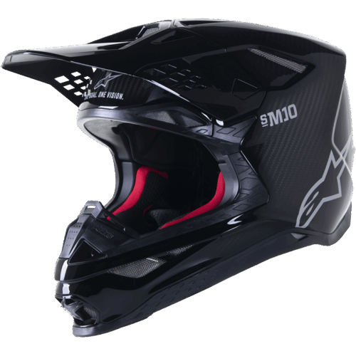 SUPERTECH S-M10 SOLID HELMET BLACK GLOSSY/CARBON