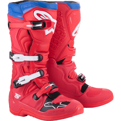 TECH 5 BOOTS BT RD/DK RD/ALPINE BLU