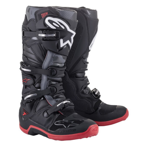 TECH 7 BOOTS BLACK/COOL GREY/RED