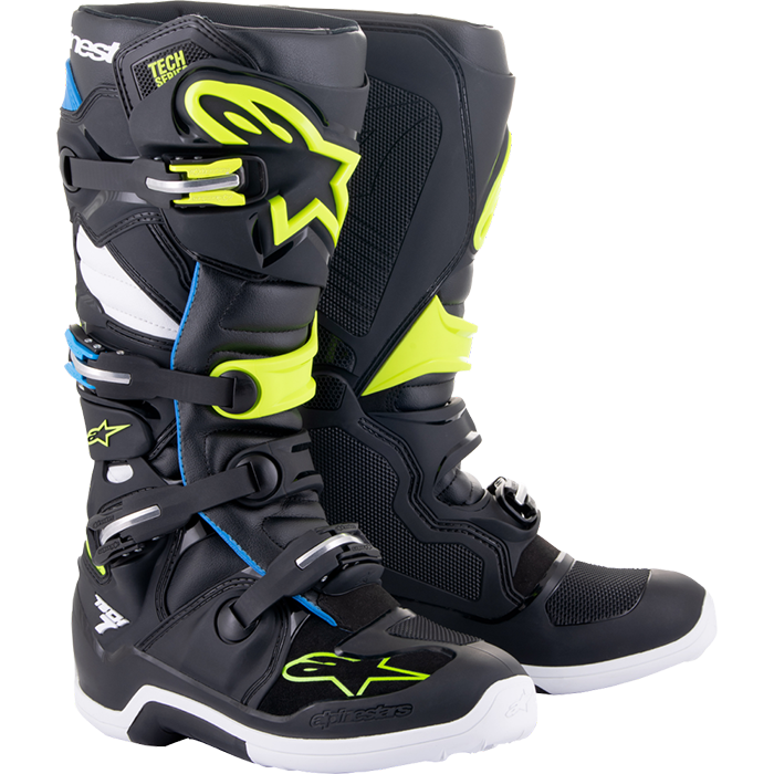 TECH 7 BOOTS BLK/ENAMEL BLU/FLUO YEL