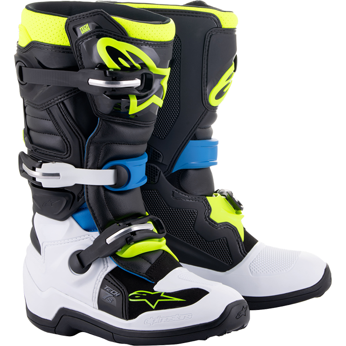 TECH 7S BOOTS BLK/ENAMEL BLU/FLUO YEL SZ 2