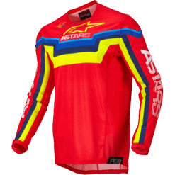 TECHSTAR QUADRO JERSEY BRIGHT RED/YLW FLUO/BLUE