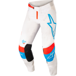 TECHSTAR QUADRO PANTS OFF WHT/BLU NEO/BRT RED