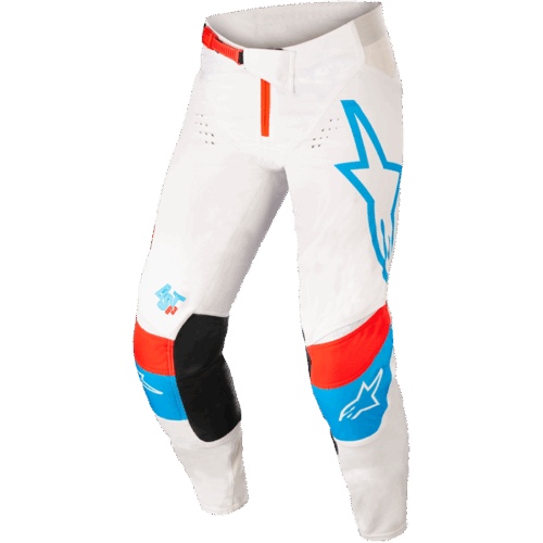 TECHSTAR QUADRO PANTS OFF WHT/BLU NEO/BRT RED