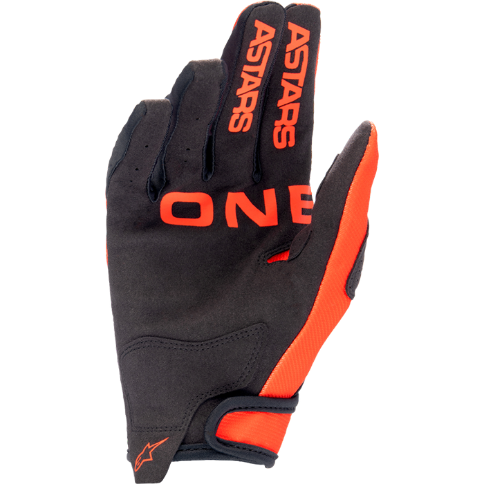 YOUTH & KIDS RADAR GLOVES HOT ORANGE/BLACK - Image 2