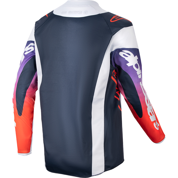 YOUTH RACER HOEN JERSEY LIGHT GREY/HOT ORANGE/BLACK - Image 3