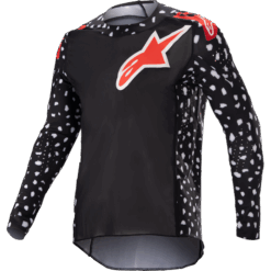 YOUTH RACER NORTH JERSEY BLACK/NEON RED
